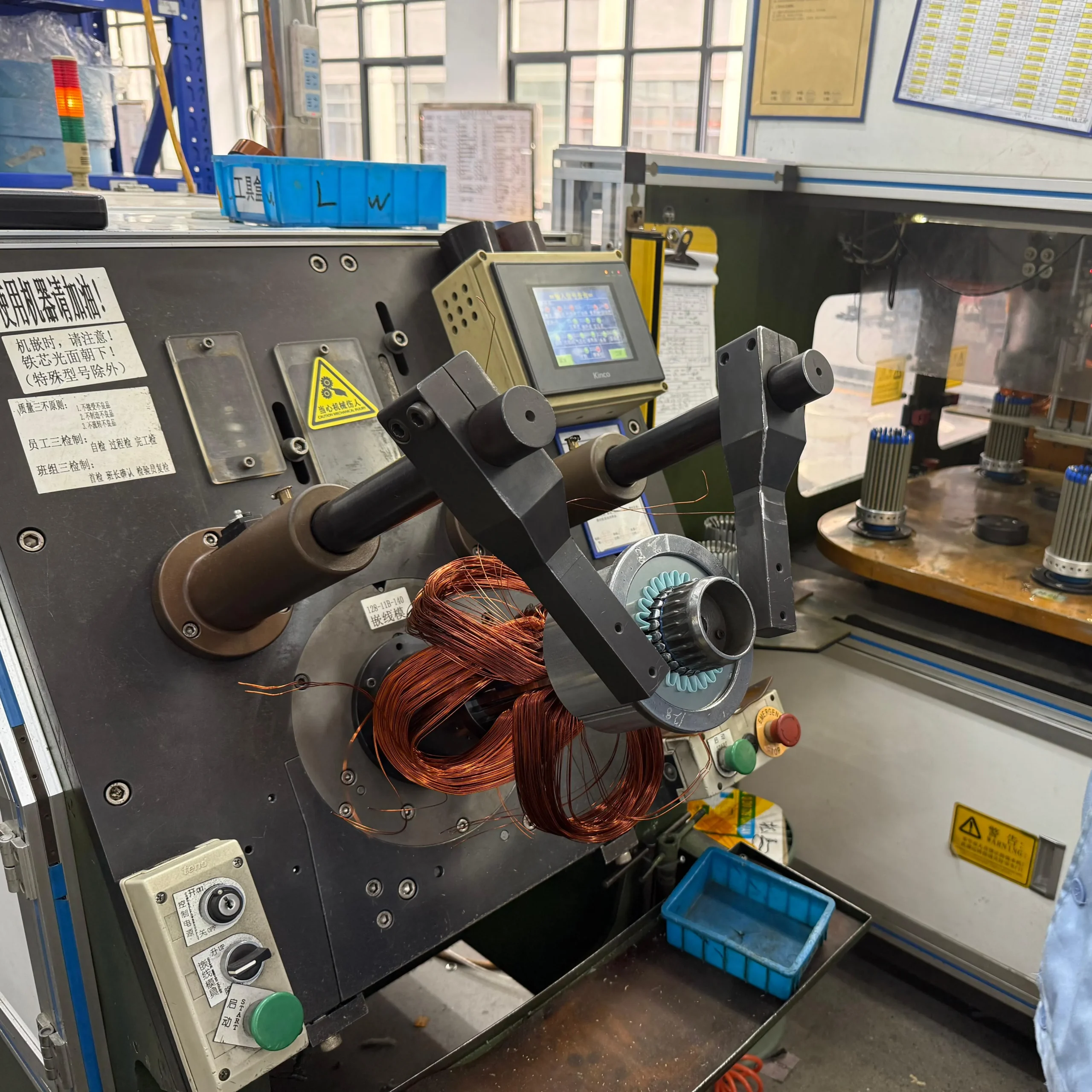 Stator embedding wire