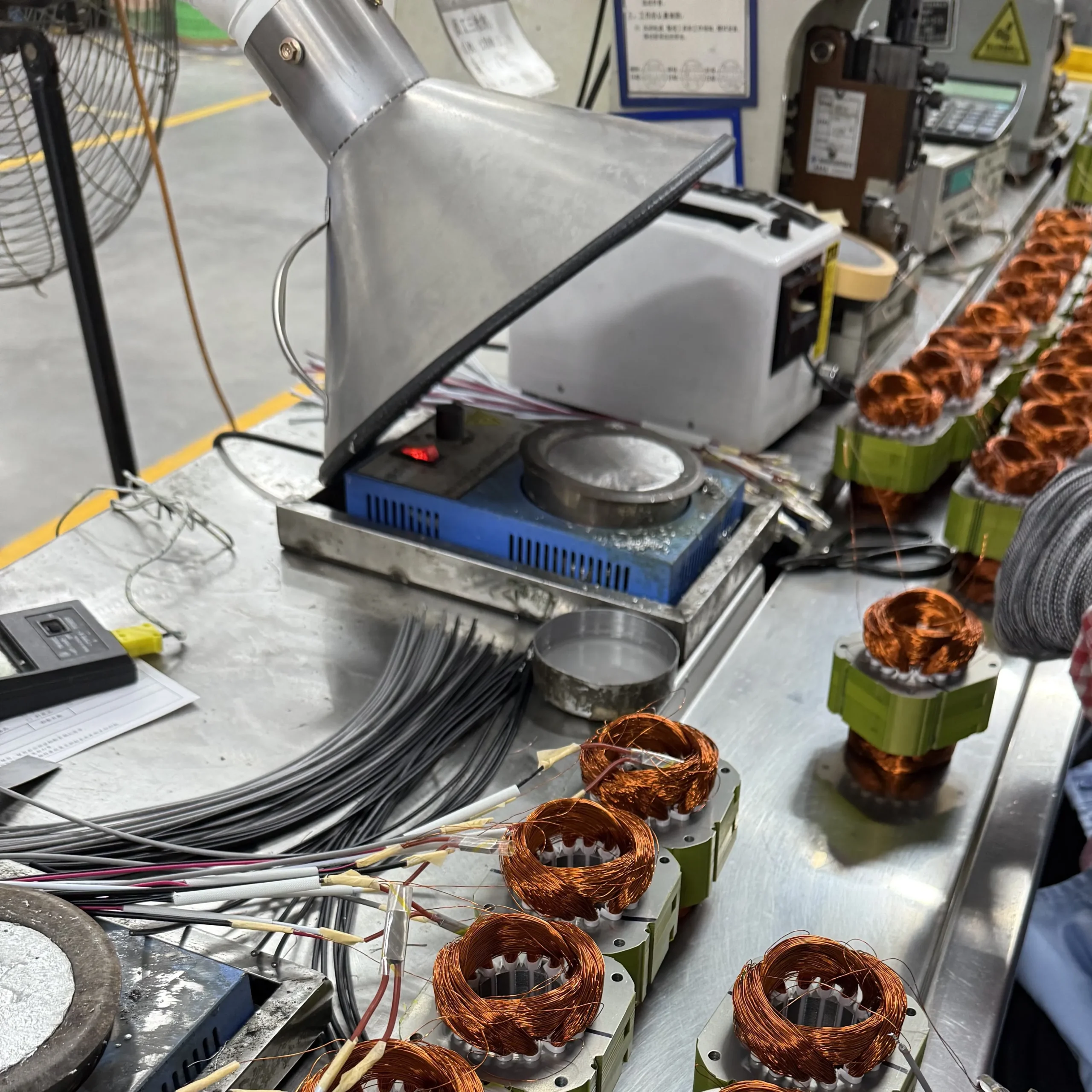 Stator paint removal wiring